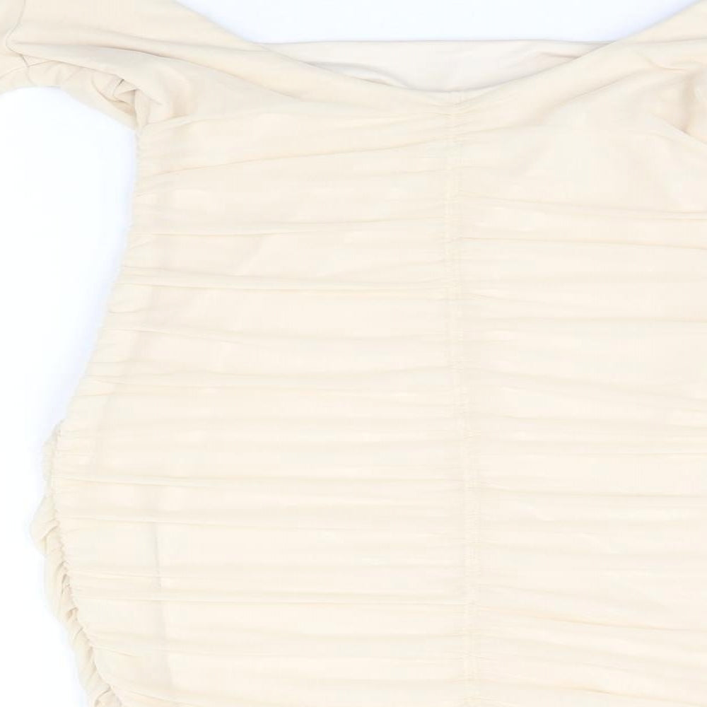 Preworn Womens Ivory   Pencil Dress  Size 10
