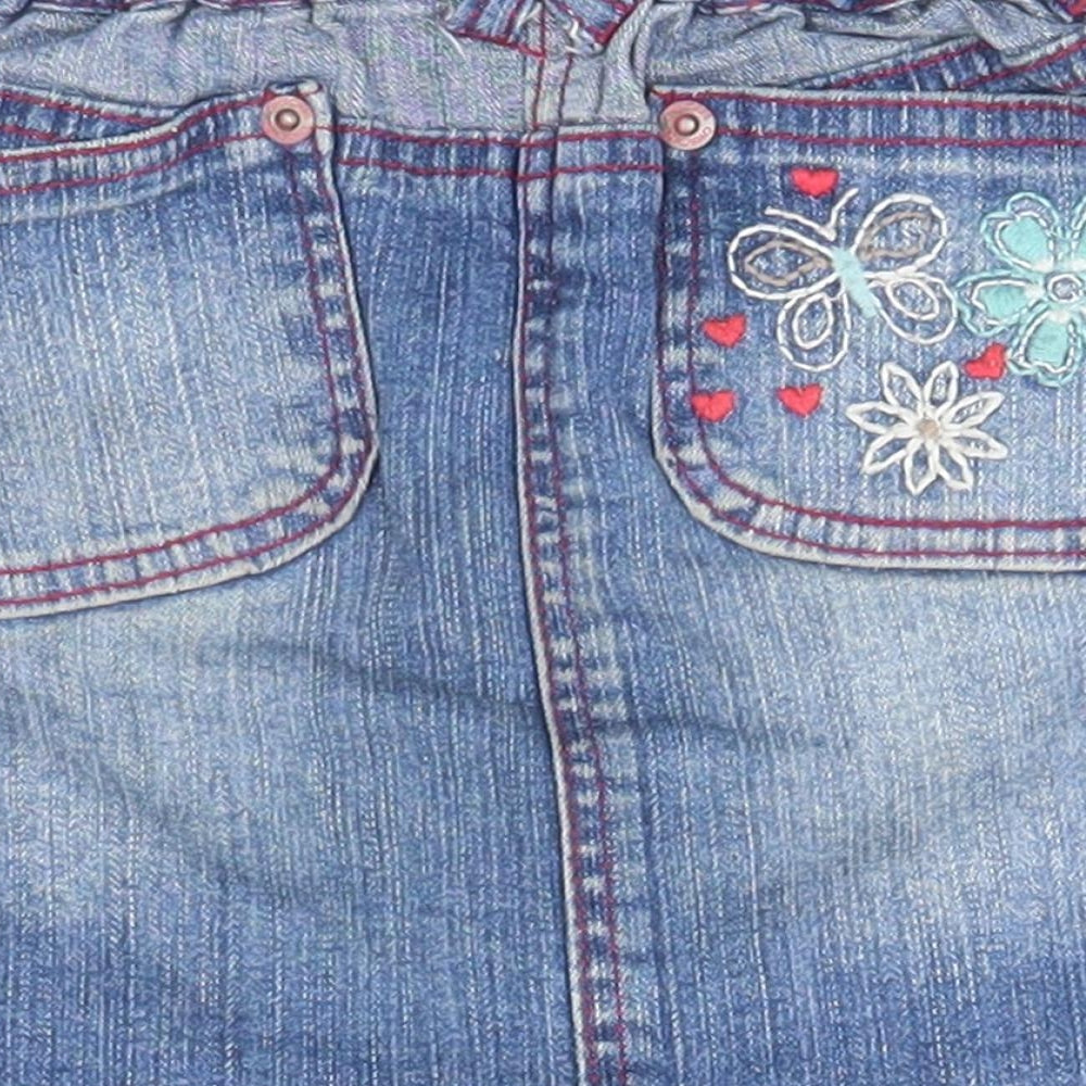 Cherokee Girls Blue Floral  Straight & Pencil Skirt Size 3-4 Years
