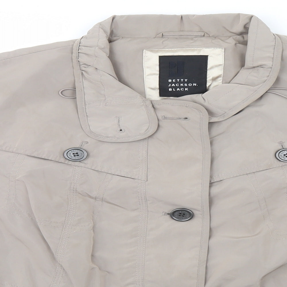 Betty Jackson Womens Beige   Overcoat Coat Size 16