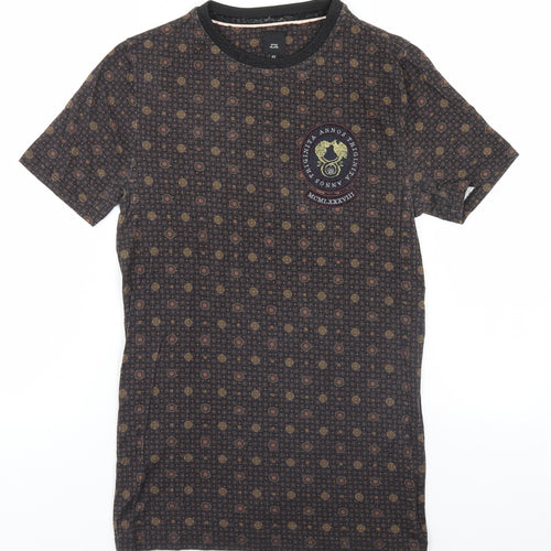 River Island Womens Brown Paisley  Basic T-Shirt Size XS
