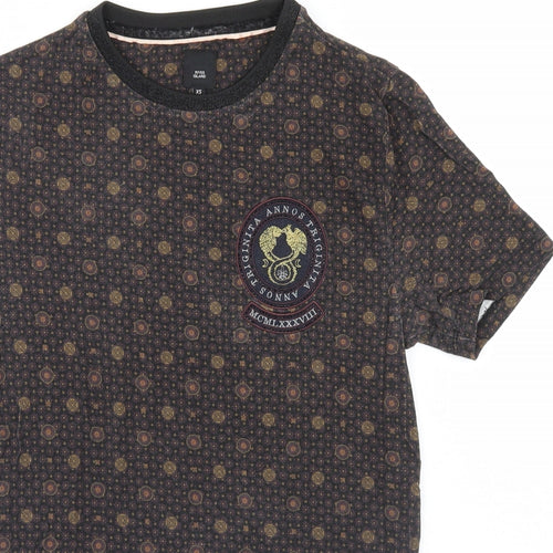 River Island Womens Brown Paisley  Basic T-Shirt Size XS