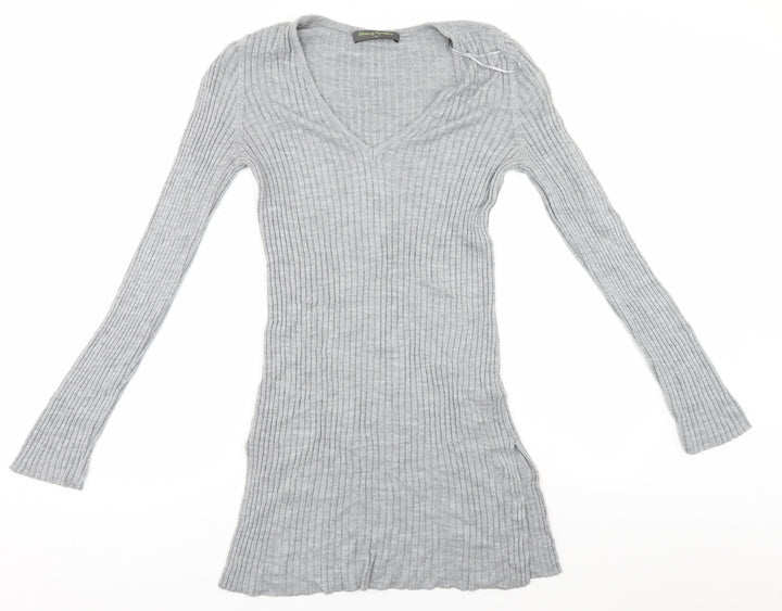 Blooming Marvellous Womens Grey Striped Pullover Jumper Size 12