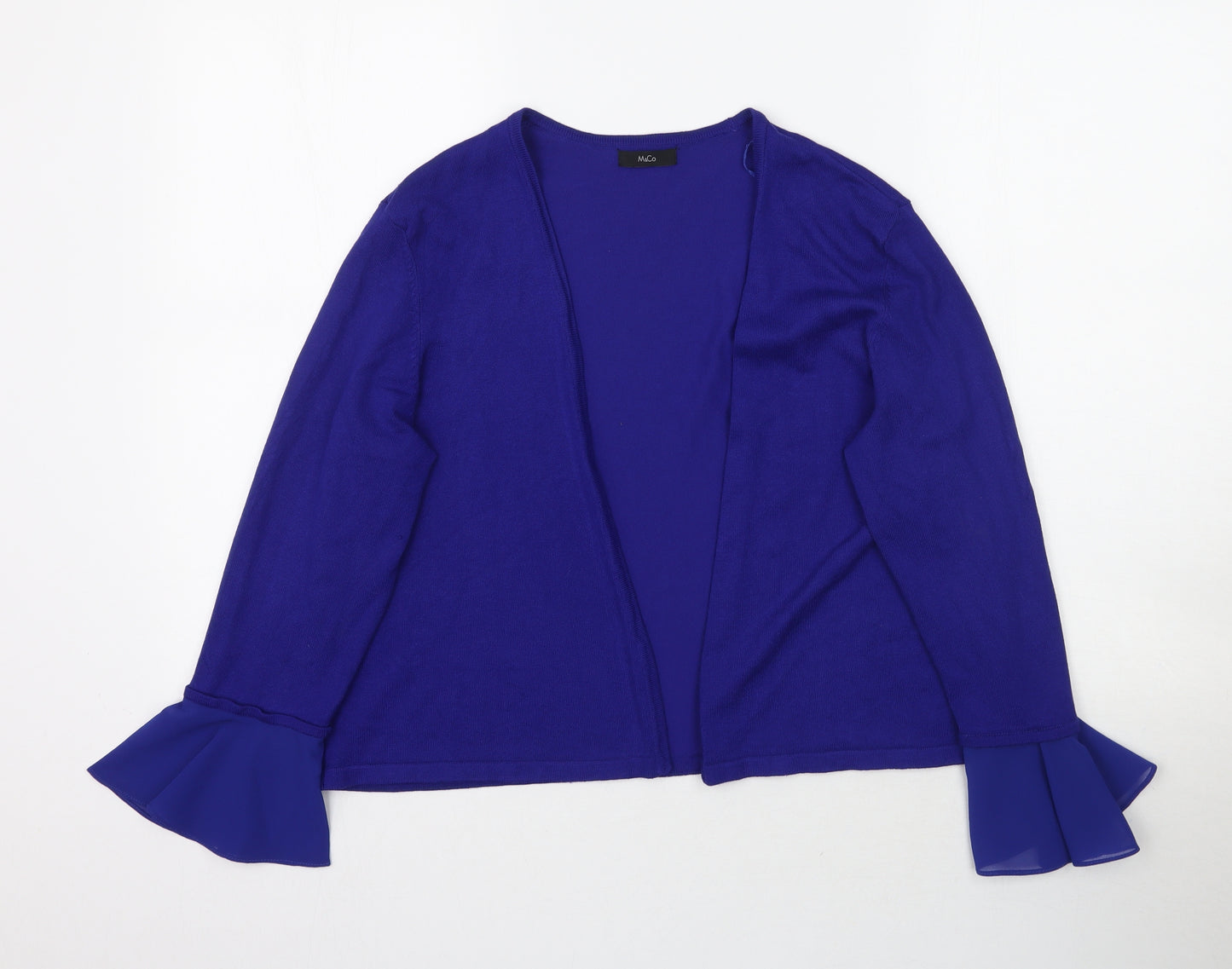 M&Co Womens Blue  Knit Cardigan Jumper Size 14