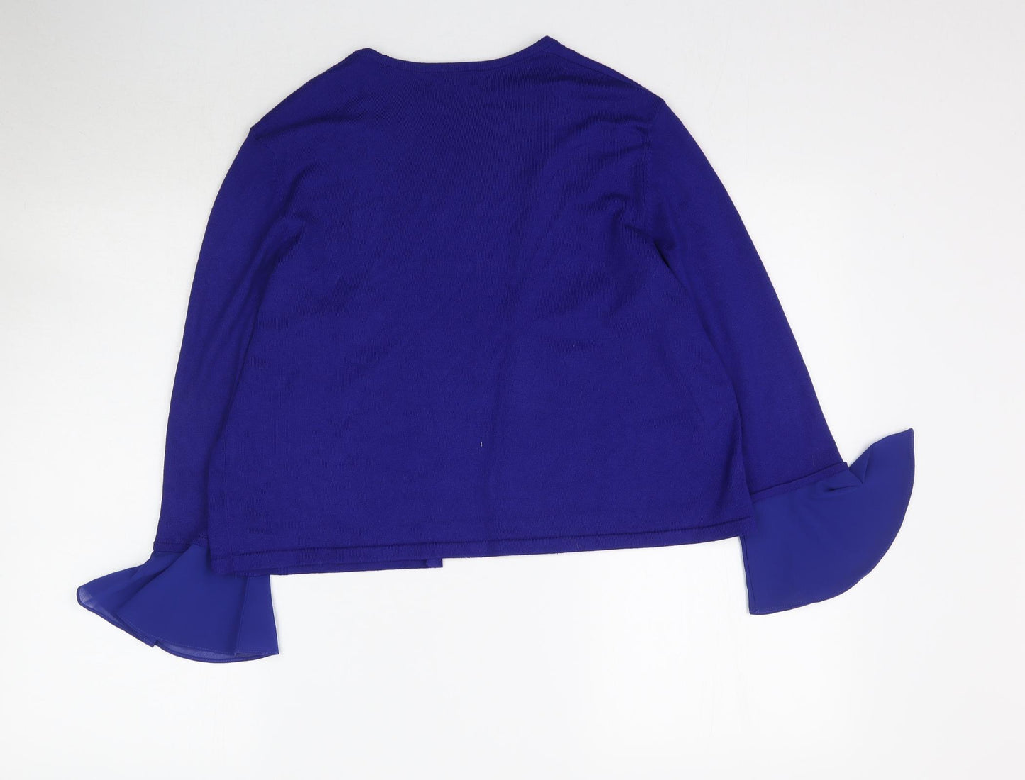 M&Co Womens Blue  Knit Cardigan Jumper Size 14