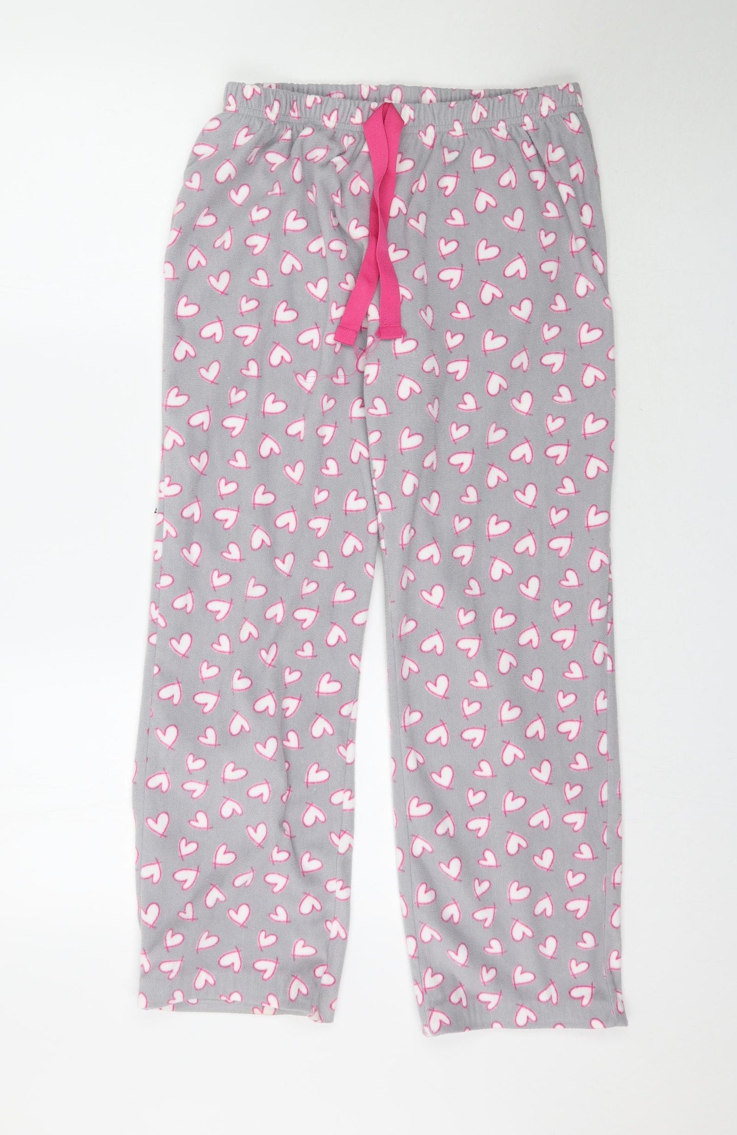 George Womens Grey    Pyjama Pants Size 12  - Love Heart print