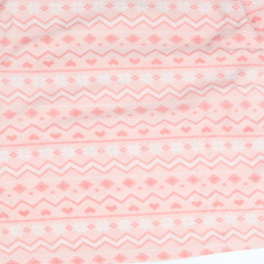 Pep & Co Womens Pink Fair Isle Fleece Top Pyjama Top Size 16