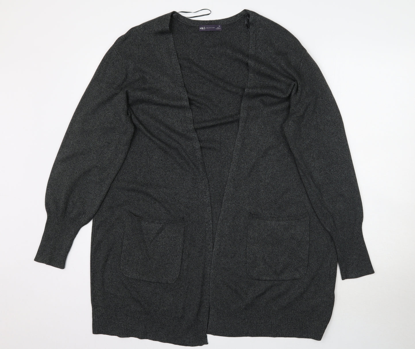 Marks and Spencer Womens Grey  Knit Cardigan Jumper Size XL