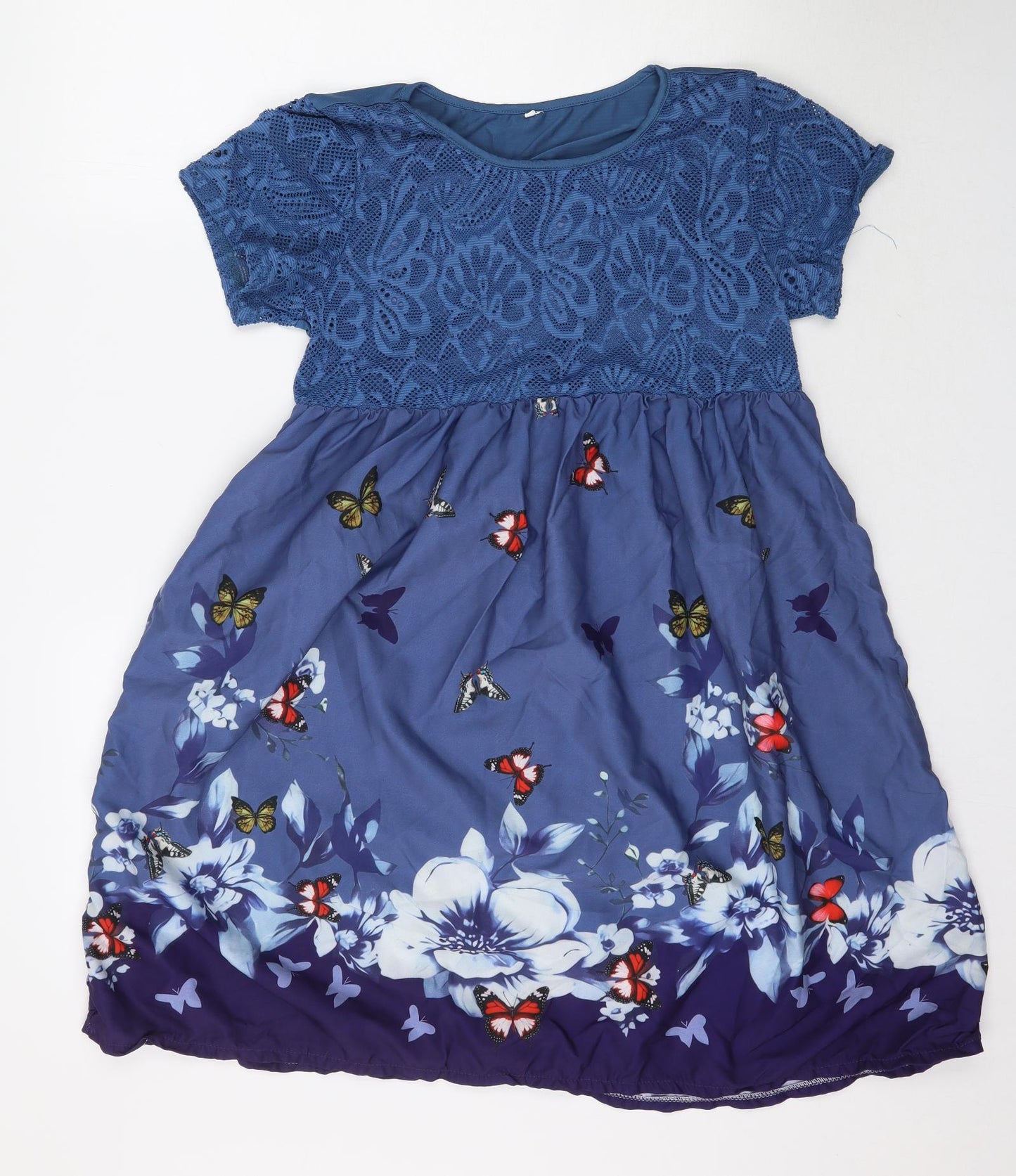 Preworn Womens Multicoloured Floral  Fit & Flare  Size L
