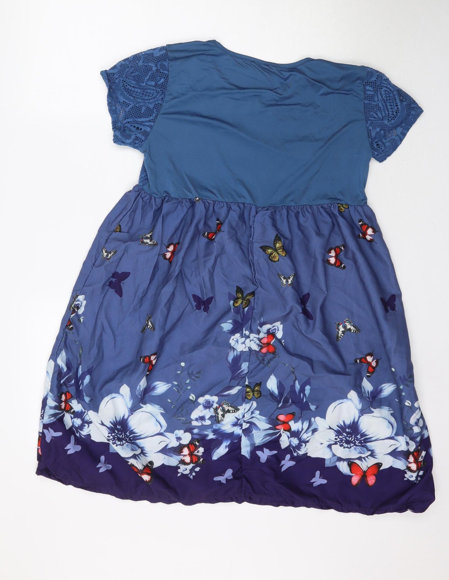 Preworn Womens Multicoloured Floral  Fit & Flare  Size L