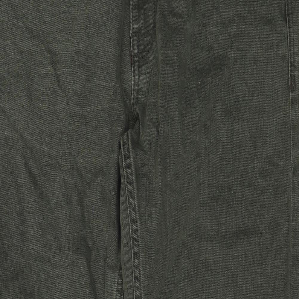 Mantaray Mens Green  Denim Straight Jeans Size 32 L29 in