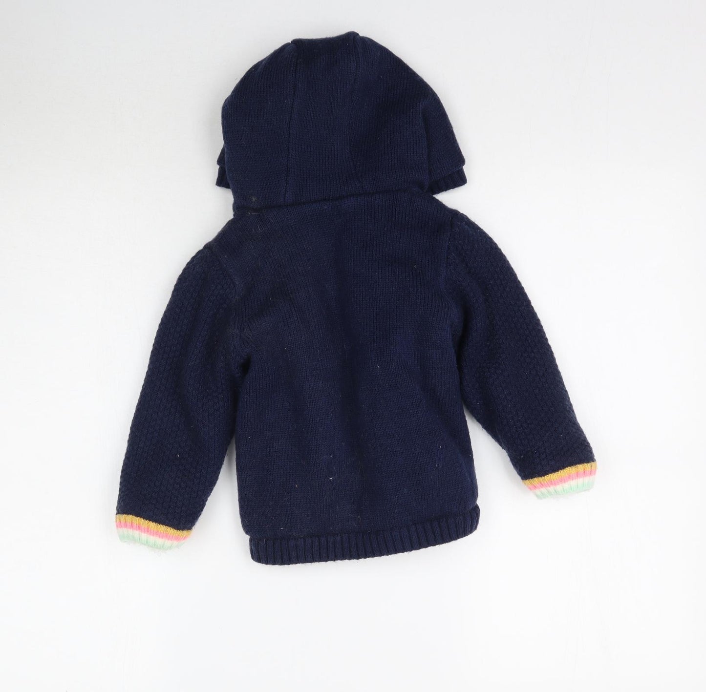Nutmeg Boys Blue  Knit Cardigan Hoodie Size 5-6 Years