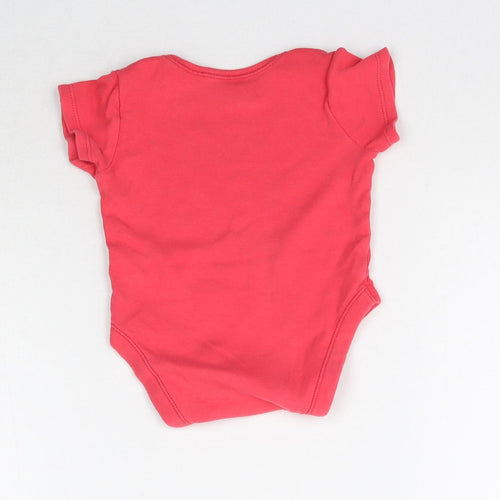 George Girls Pink   Babygrow One-Piece Size 6-9 Months  - The best time is family time Rainbow
