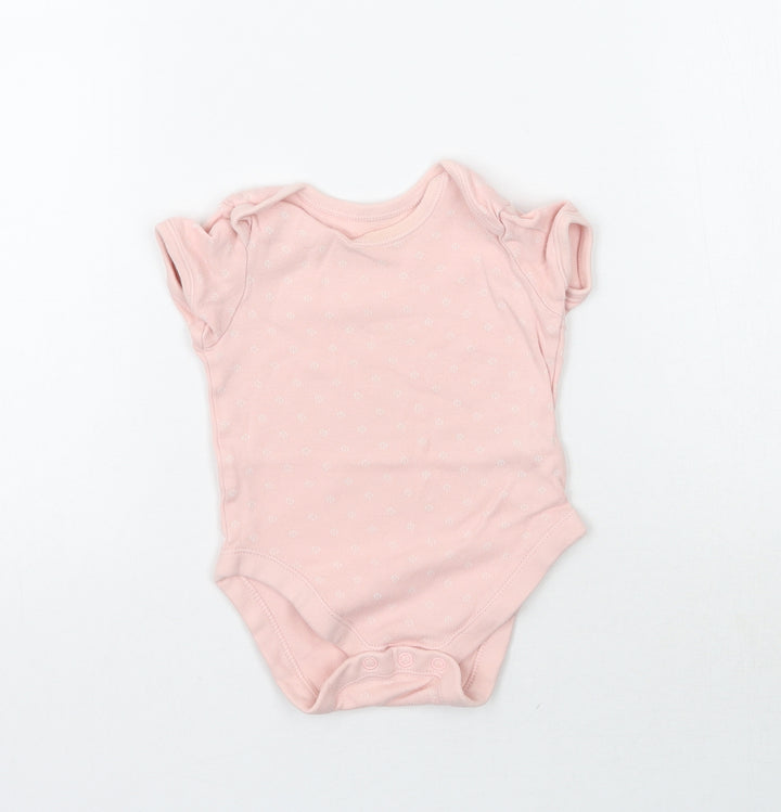 George Girls Pink Floral Babygrow One-Piece Size 6-9 Months