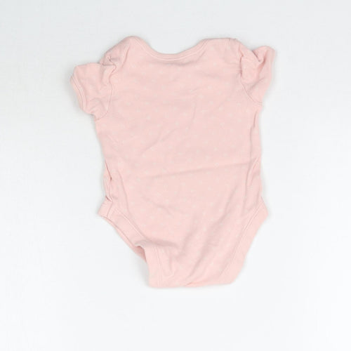 George Girls Pink Floral  Babygrow One-Piece Size 6-9 Months