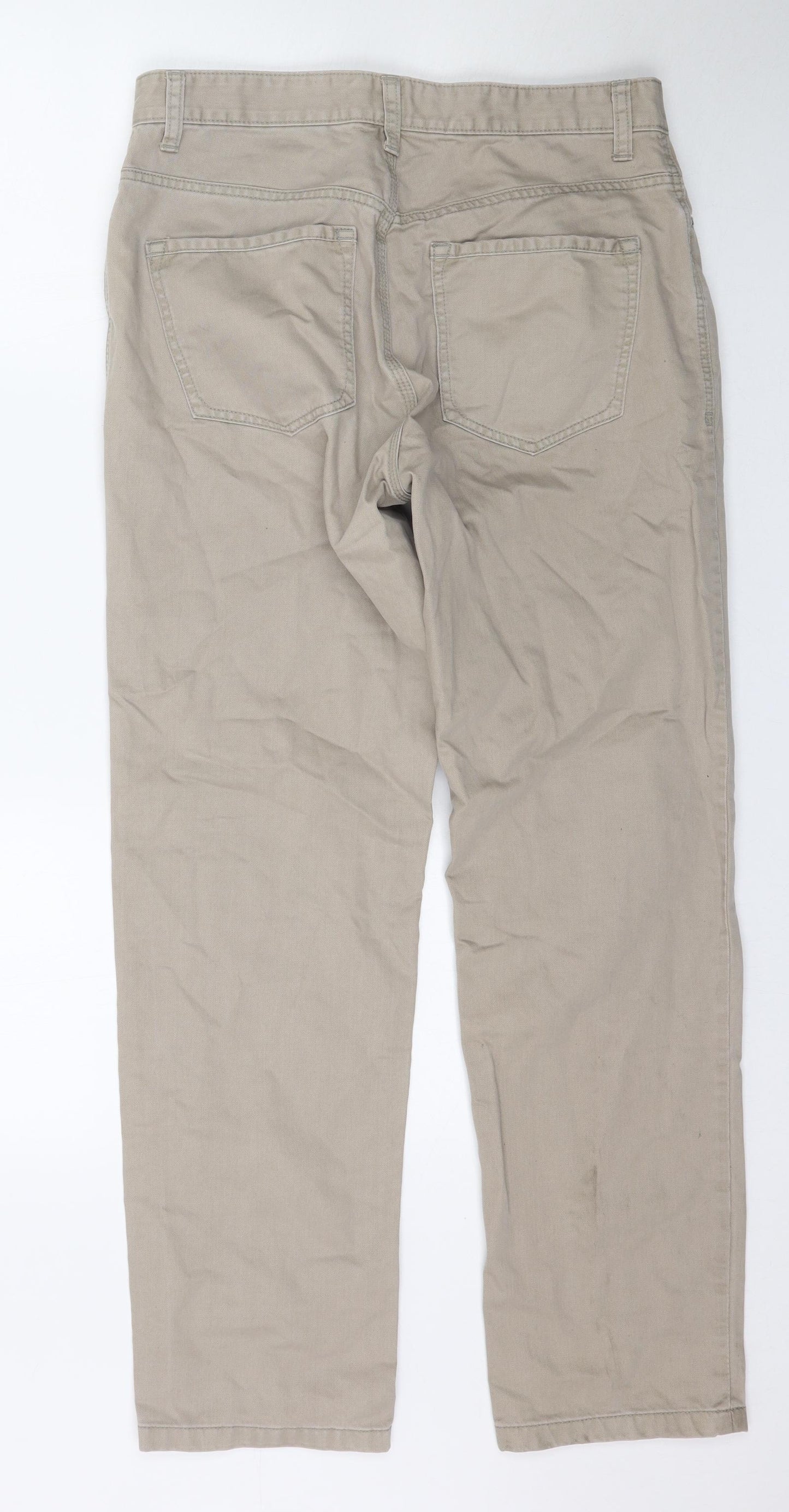 NEXT Mens Beige   Straight Jeans Size 32 L31 in