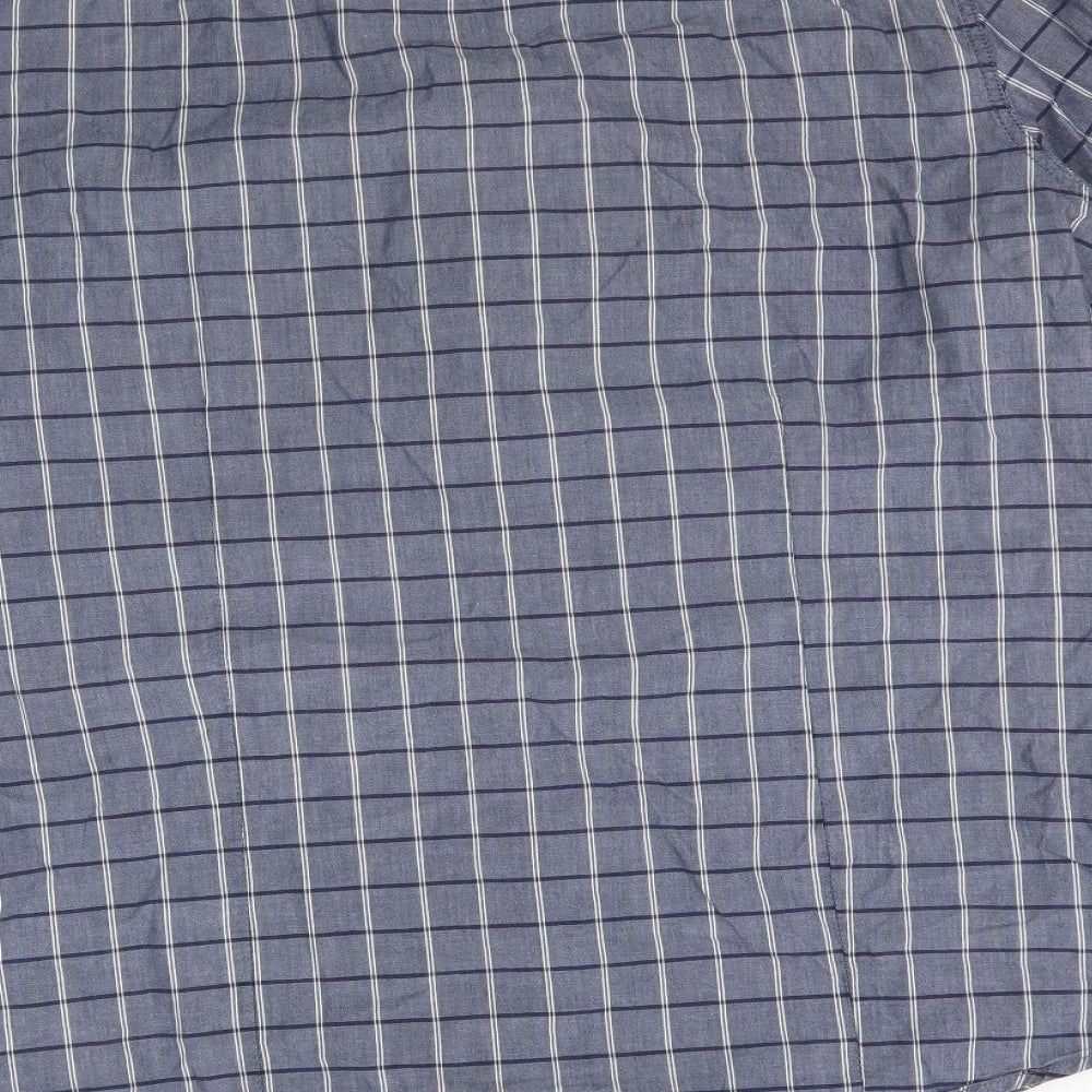 New Look Mens Black Plaid   Button-Up Size M