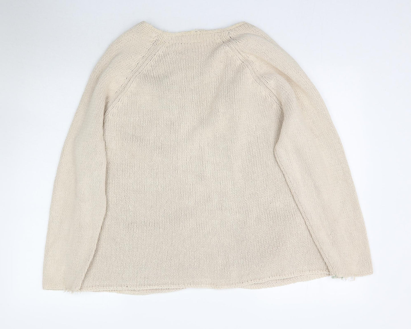 St Michael Womens Beige  Knit Cardigan Jumper Size 16