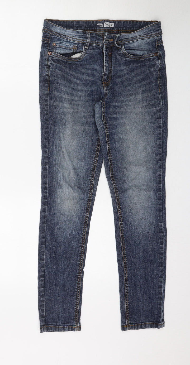 Yessica Womens Blue  Denim Skinny Jeans Size 6 L29 in