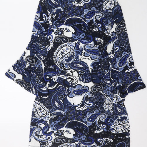 George Womens Blue Paisley  Mini  Size 14