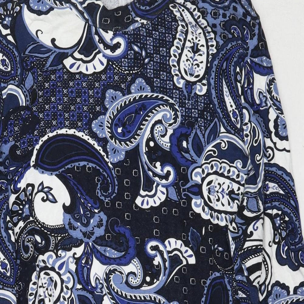 George Womens Blue Paisley  Mini  Size 14