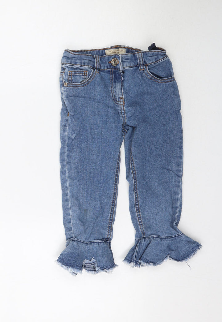 NEXT Girls Blue Denim Flared Jeans Size 8 Years