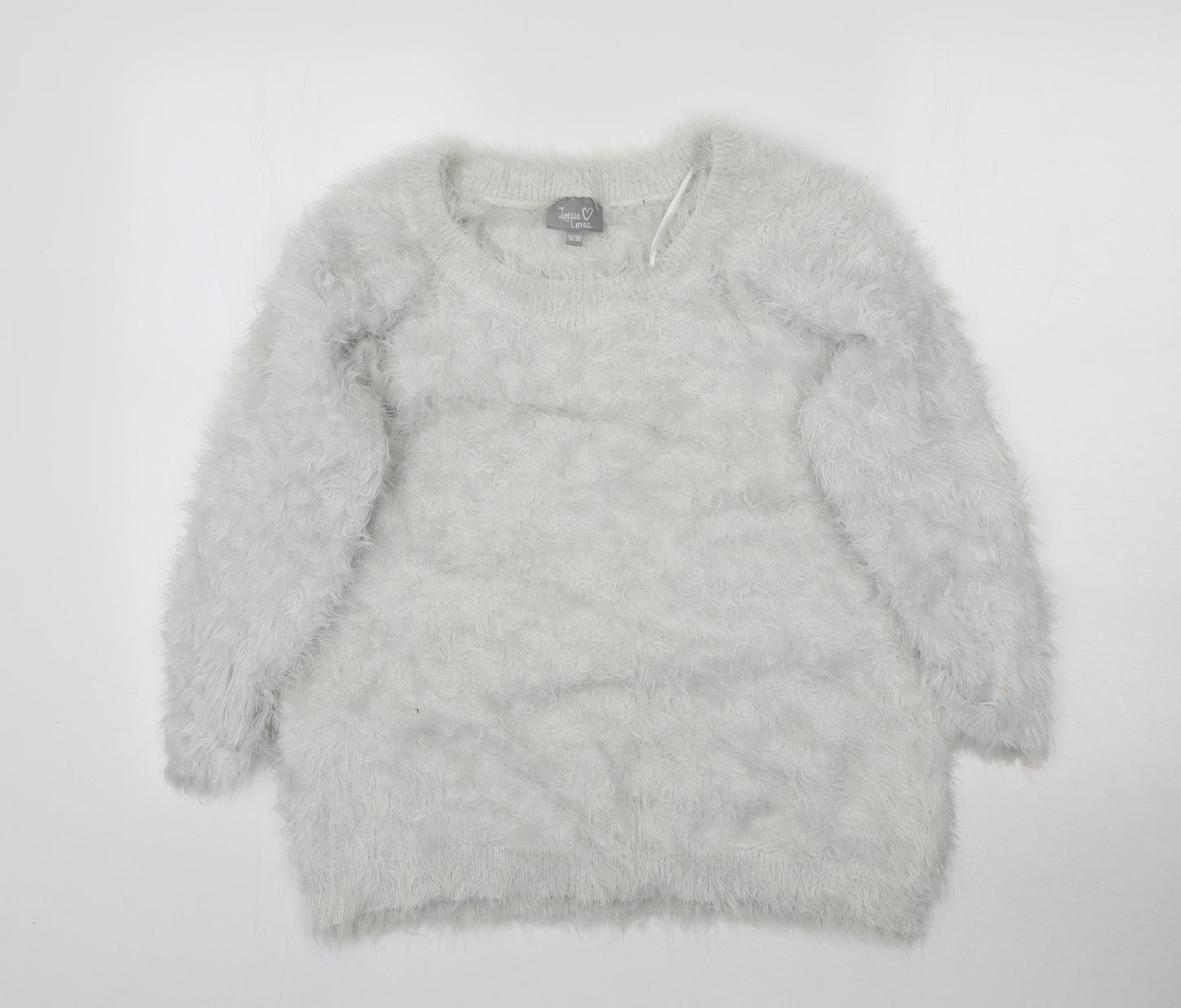 Lottie Loves Womens Grey  Knit Pullover Jumper Size 16