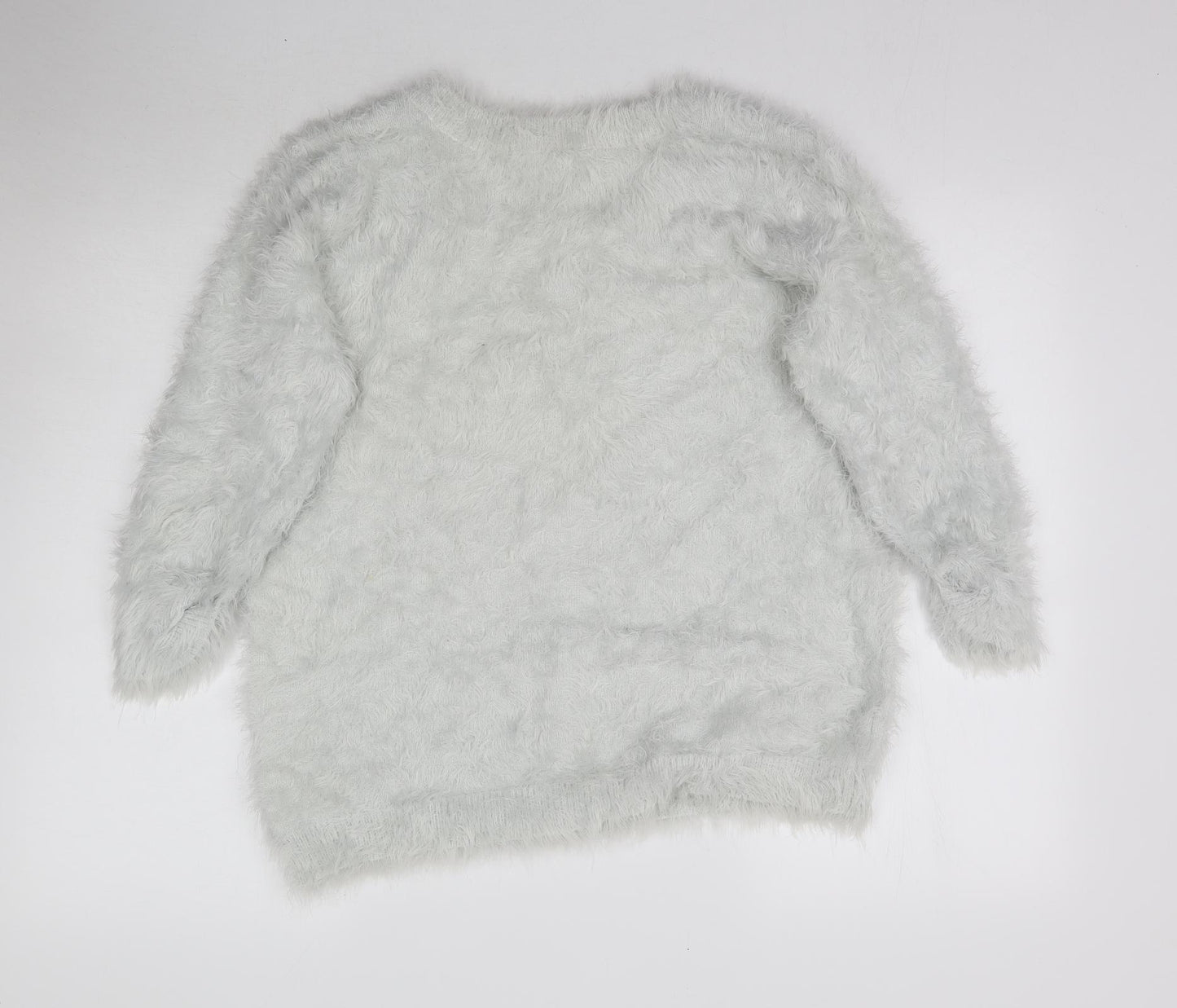 Lottie Loves Womens Grey  Knit Pullover Jumper Size 16