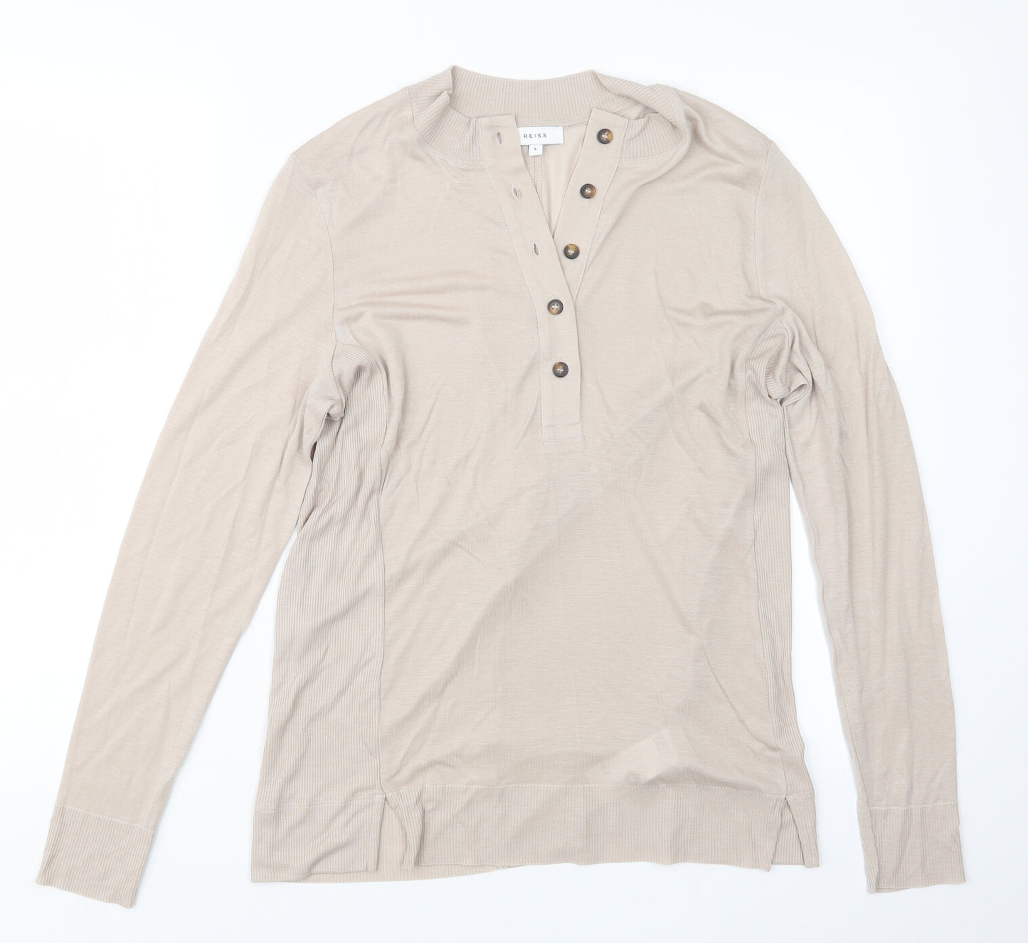 Reiss Womens Beige   Basic T-Shirt Size L