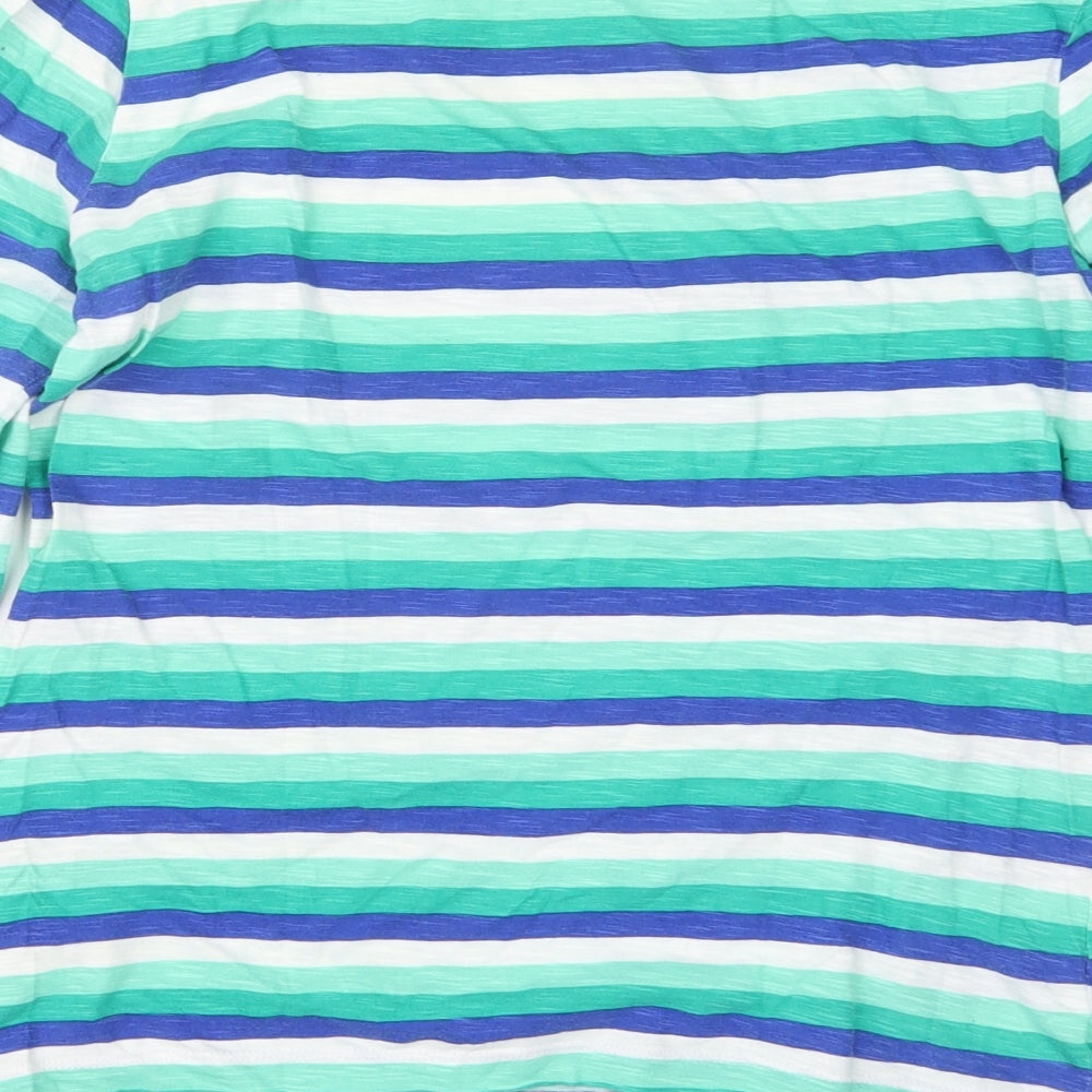 Crew Clothing Womens Blue Striped  Basic T-Shirt Size 10