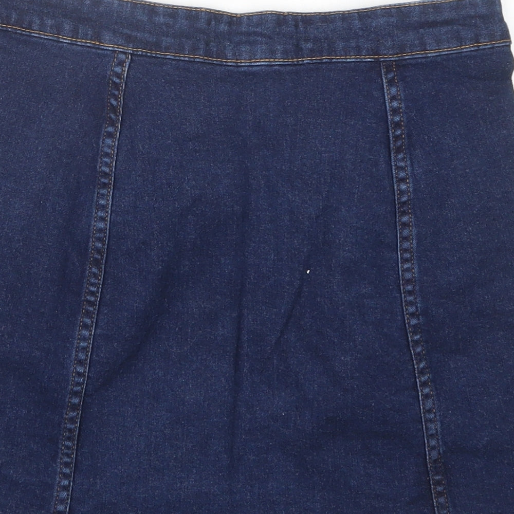 Parisian Womens Blue  Denim Straight & Pencil Skirt Size 8