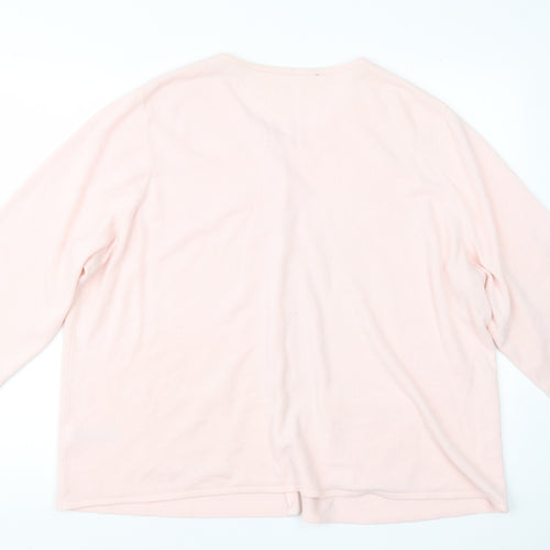 Preworn Womens Pink  Knit Cardigan Jumper Size 24