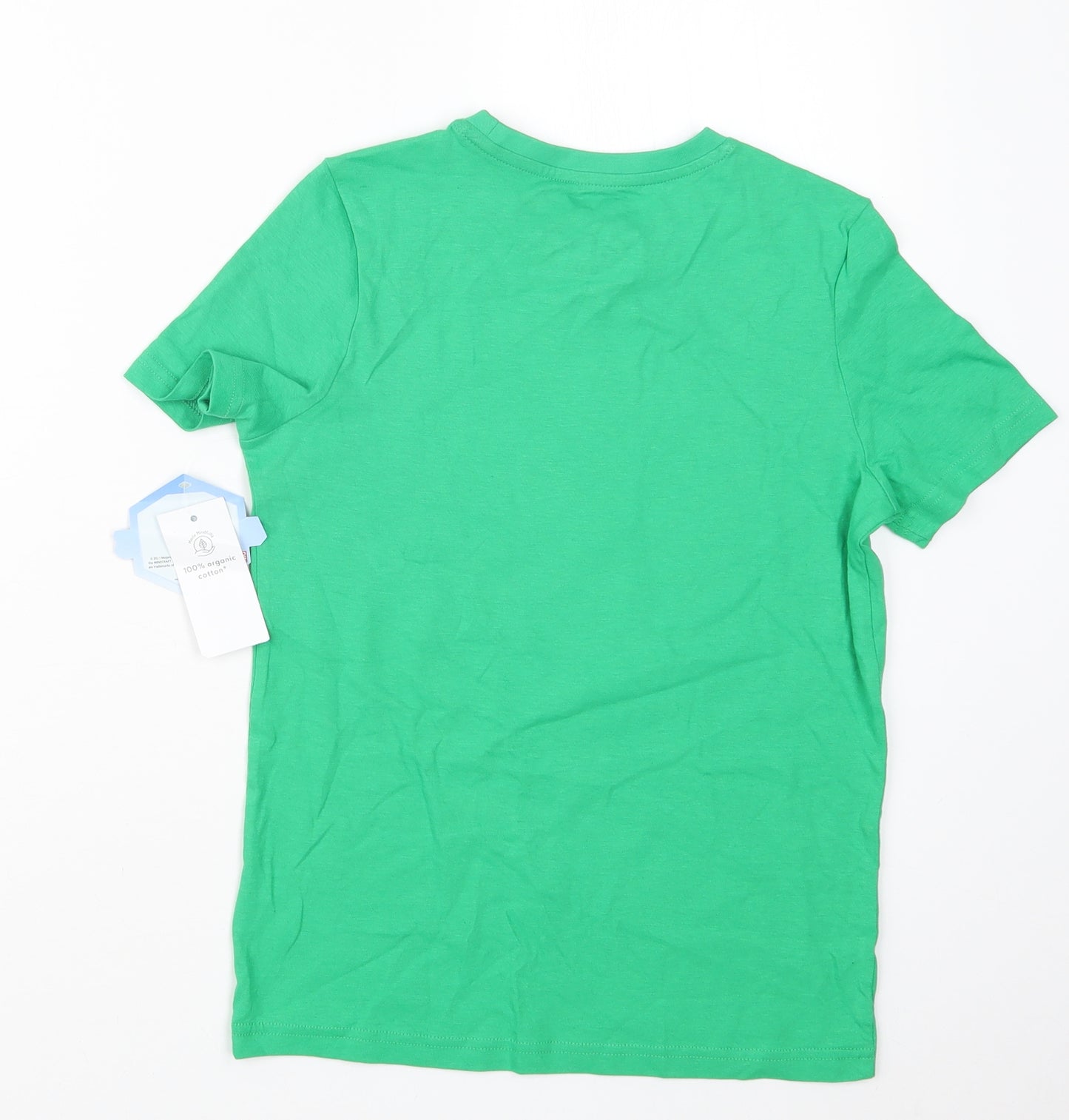Tesco Boys Green   Basic T-Shirt Size 8-9 Years  - Minecraft