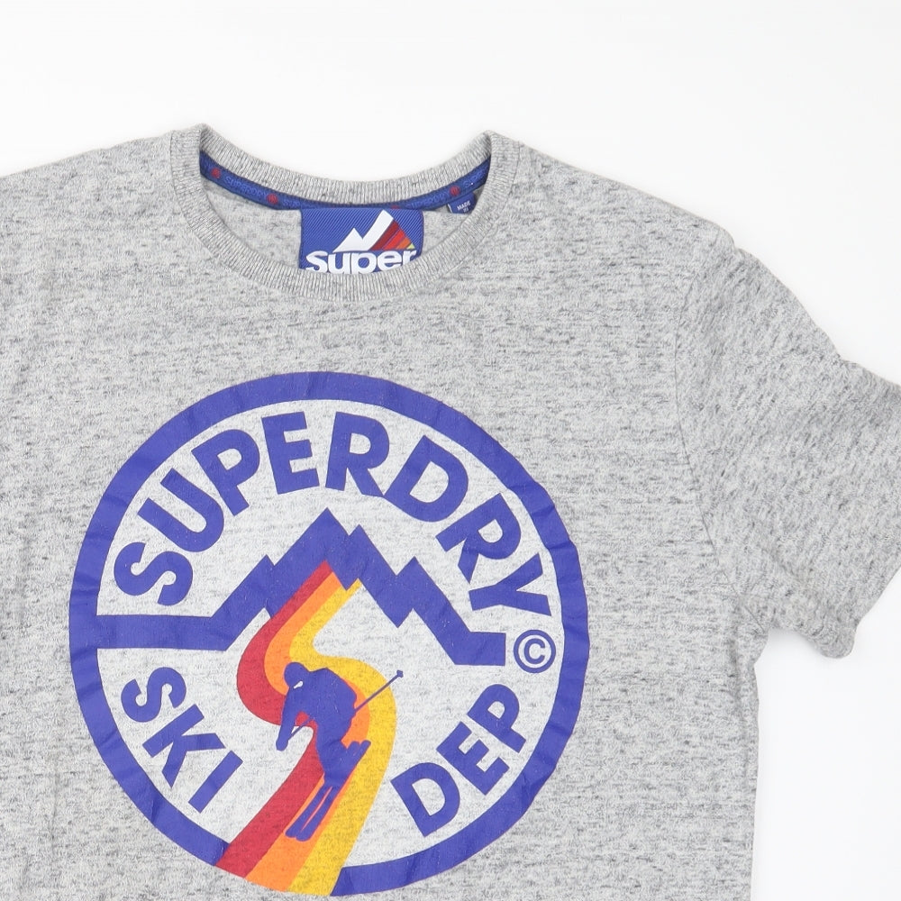 Superdry Mens Grey    T-Shirt Size L