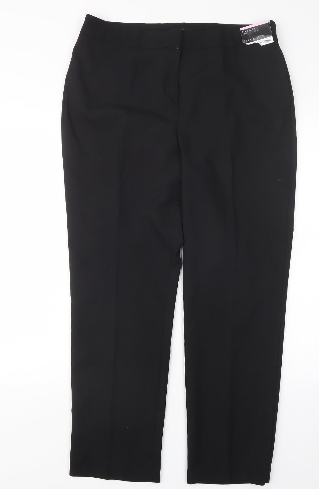 Papaya Womens Black   Trousers  Size 14 L28 in