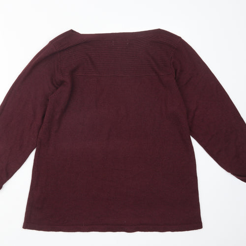 ARISTA Womens Purple  Knit Pullover Jumper Size 14