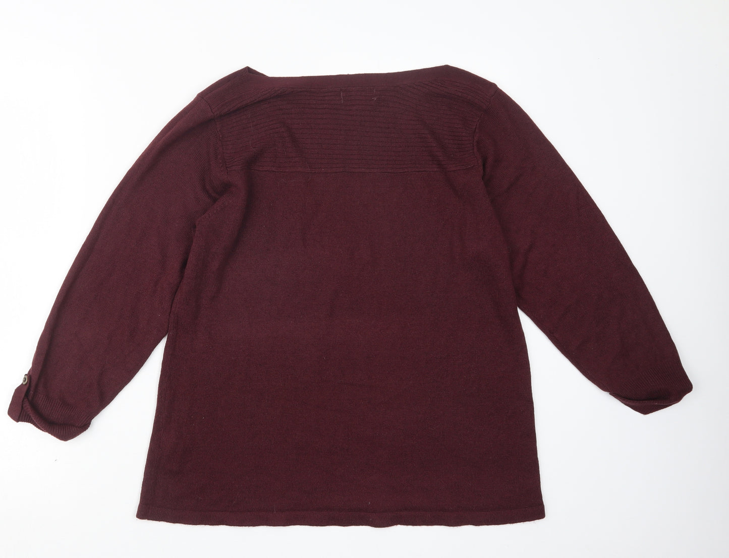 ARISTA Womens Purple  Knit Pullover Jumper Size 14