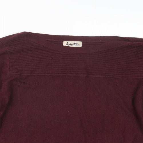 ARISTA Womens Purple  Knit Pullover Jumper Size 14