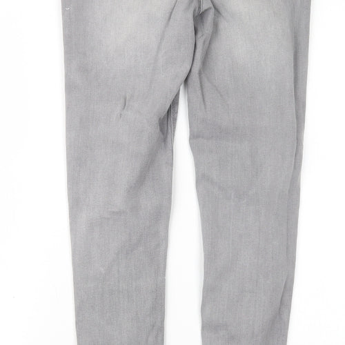 Denim Co. Womens Grey  Denim Straight Jeans Size 10 L31 in