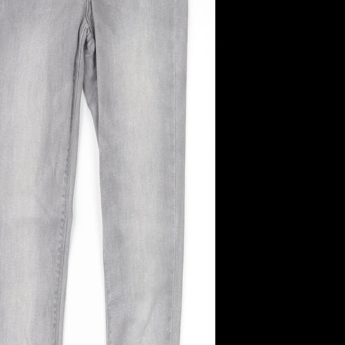 Denim Co. Womens Grey  Denim Straight Jeans Size 10 L31 in