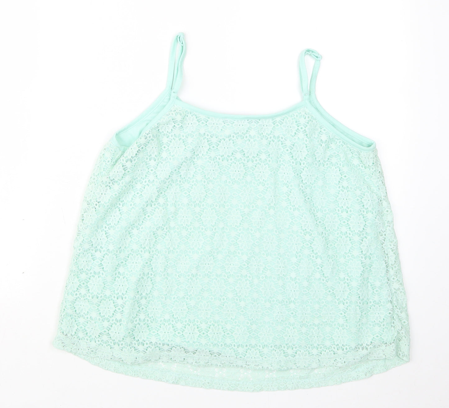 Select Womens Green  Lace Basic Blouse Size 14