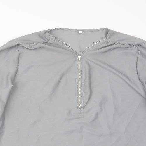 Preworn Womens Grey   Basic Blouse Size XL