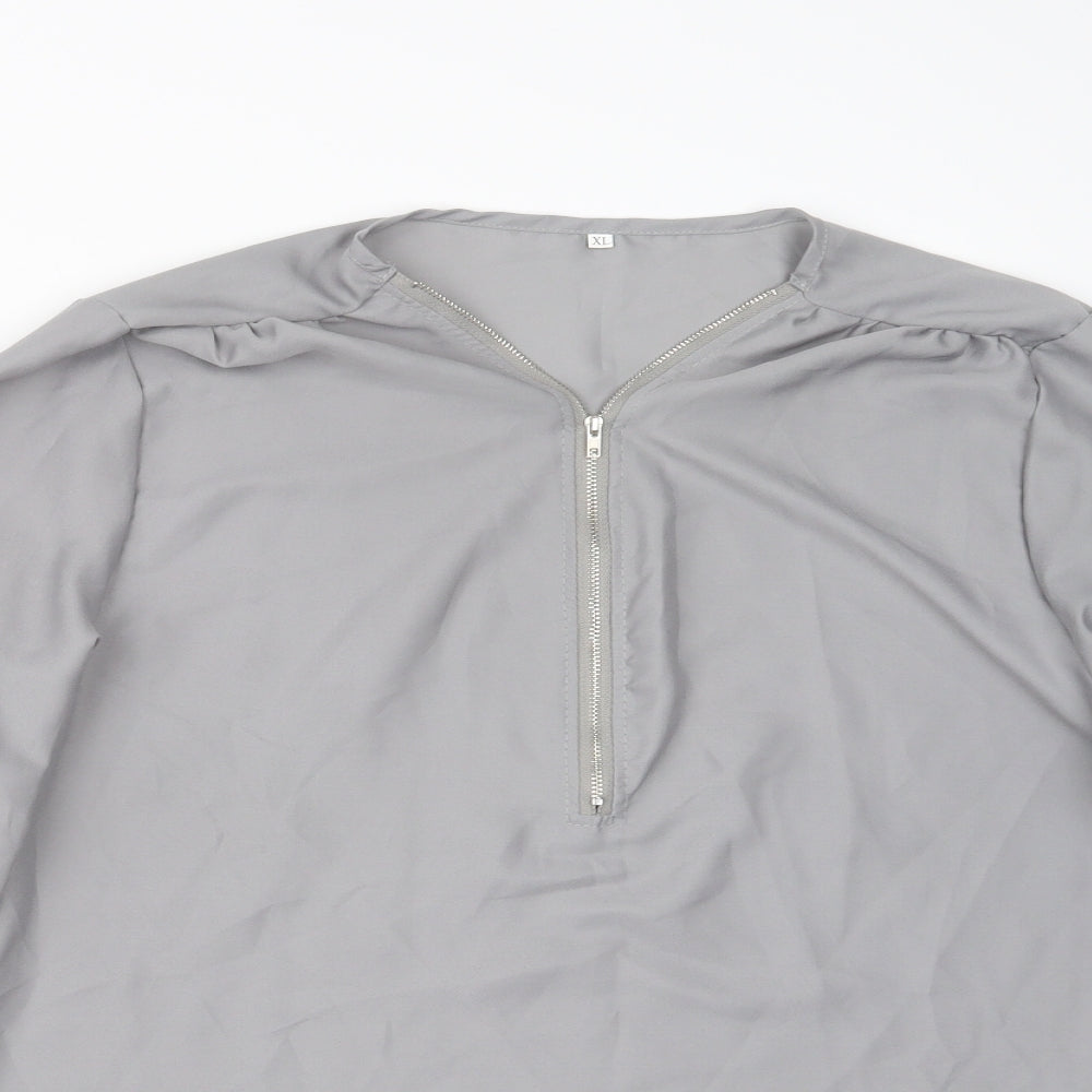 Preworn Womens Grey   Basic Blouse Size XL