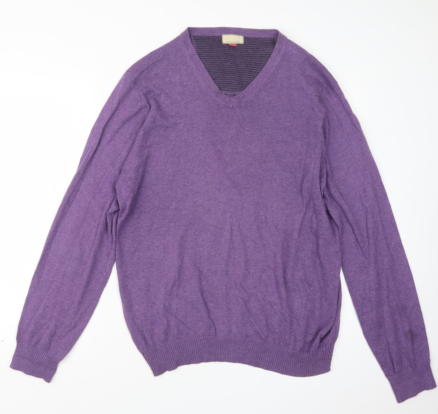 John Lewis Mens Purple  Knit Pullover Jumper Size XL