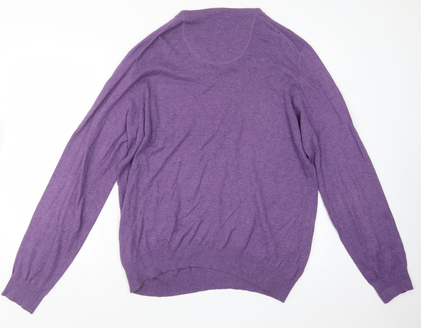 John Lewis Mens Purple  Knit Pullover Jumper Size XL