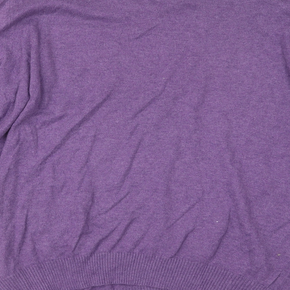 John Lewis Mens Purple  Knit Pullover Jumper Size XL