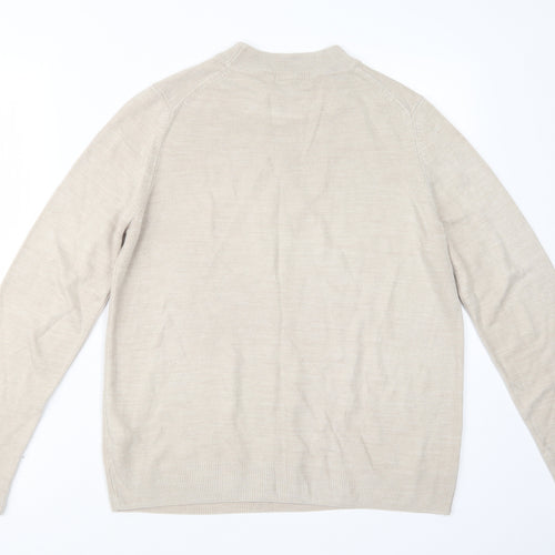 Marks and Spencer Womens Beige  Knit Pullover Jumper Size 12