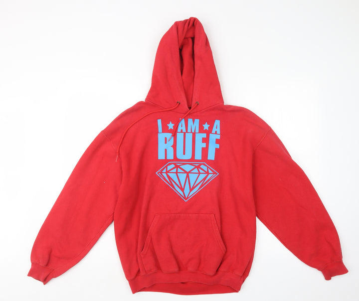 Fruit of the Loom Mens Red   Pullover Hoodie Size M