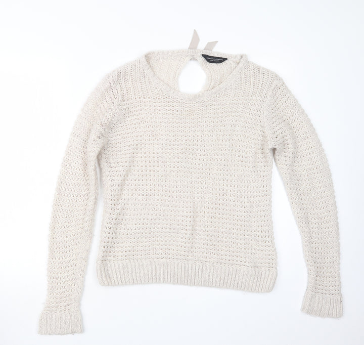 Dorothy Perkins Womens Beige  Knit Pullover Jumper Size 12