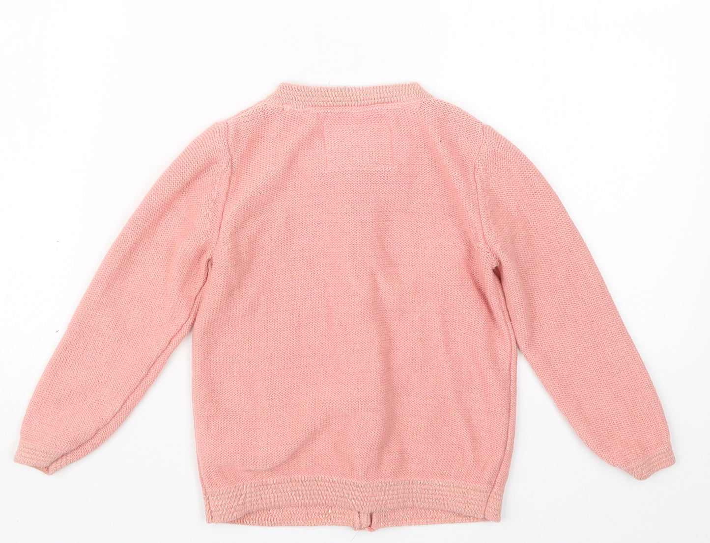 TU Girls Pink  Knit Cardigan Jumper Size 3-4 Years