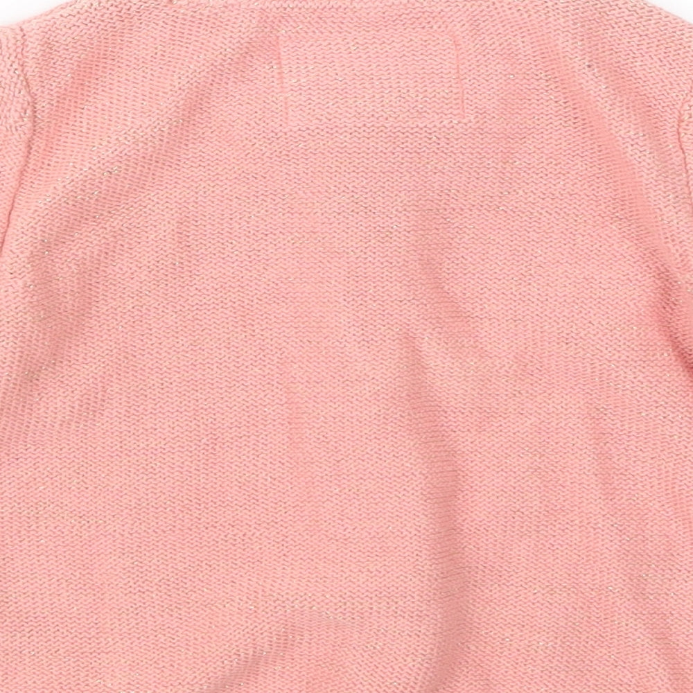 TU Girls Pink  Knit Cardigan Jumper Size 3-4 Years